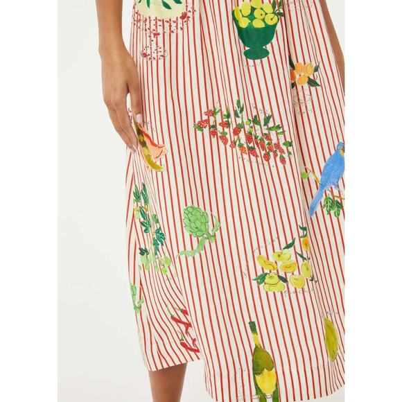 Rhode Linen Marla Dress Capri Stripe - 0 - Picture 4 of 6